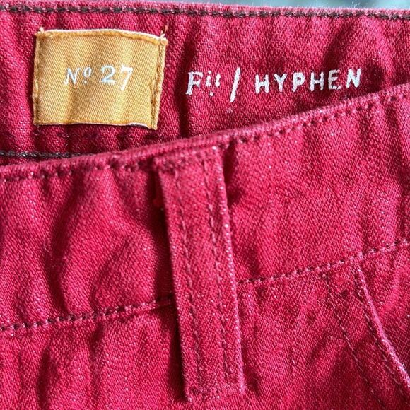 Pilcro and The Letterpress Hyphen Red Jeans Size 27 - Picture 10 of 11